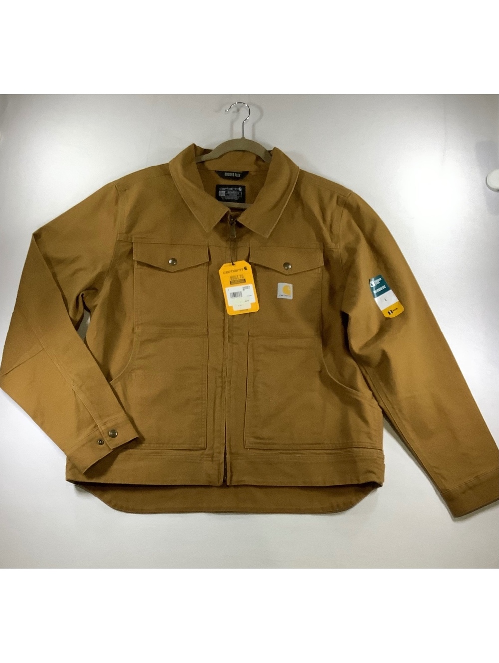 NWT Carhartt Rugged Flex Relaxed Fit Brown Work Jacket Size L